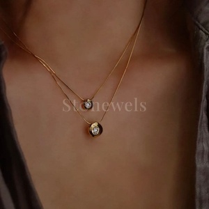 Collar con Colgante de Diamante Cultivado en Laboratorio, Corte Brillante, Plata de Ley 925, Certificado IGI, Joyería de Oficina/Trabajo, India, Unisex - Product Image 6