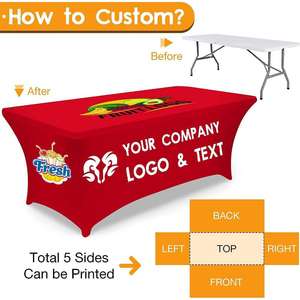 Khăn trải bàn bán buôn giá rẻ không thấm nước spandex vải căng tùy chỉnh bảng vải với <span class=keywords><strong>logo</strong></span> cho đám cưới bên cho tradeshow - Product Image 3
