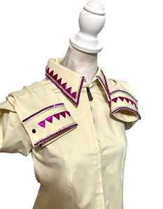 Ropa ecuestre Premium para hombres y mujeres, cómoda camisa occidental para espectáculos diseñada con productos para caballos hechos de Spandex - Product Image 2