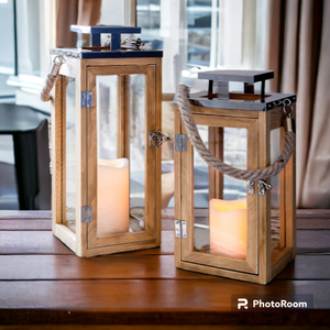 Vente directe d'usine jardin extérieur décors de maison Vintage décoratif mariage en bois ouragans lampe lanterne bougeoir - Product Image 6