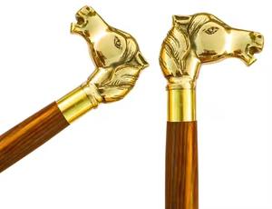 ไม้เดินมีด้ามทองเหลืองสไตล์วินเทจสำหรับผู้ชายและผู้หญิงทำจาก hma - Product Image 5