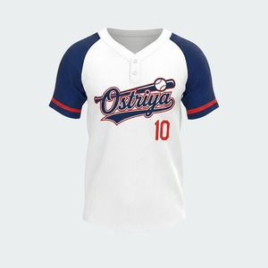 Camisetas de Béisbol Personalizadas de Dos Botones, Transpirables, con Logotipo Termotransferible en la Parte Delantera, Servicio OEM para Uniformes de Béisbol/Sóftbol - Product Image 5