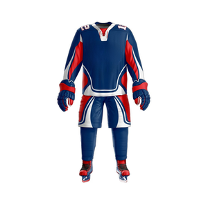 Teamwear Jersey Pant Ice Hockey Sets Custom Sublimation Printing 100% Polyester Quick Dry Ice Hockey Uniforms - Product Image 5