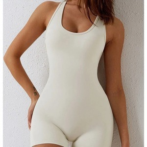 Conjunto de Mono Personalizado al por Mayor, Ropa Urbana de Lujo, Estilo Hip Hop, Color Sólido, Spandex/Poliéster, Cintura Alta, Mono de Verano para Mujer - Product Image 2