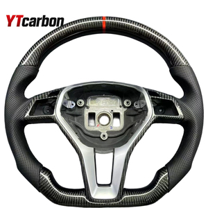 Volante Sportivo in Fibra di Carbonio e Pelle Scamosciata Italiana YTcarbon per Mercedes CLS Classe <span class=keywords><strong>C218</strong></span>, Classe E W212, Classe GLA X156, GLK X204 - Product Image 5
