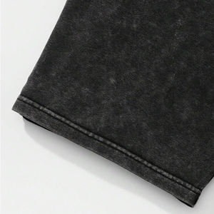 Couleur noir et blanc avec Start Design Entièrement personnalisé Fabriqué Qualité supérieure Nouveau Style Hommes Usure extérieure Lavage à l'acide Shorts - Product Image 6