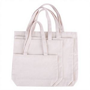 Sacs en toile de coton vierges écologiques promotionnels, sacs de courses réutilisables avec logo personnalisé, sacs à main pour femmes - Product Image 1