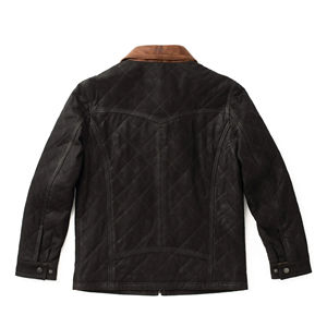 Chaqueta de Hombre de Alta Calidad, Estilo Vaquero Casual, de Lona y Gamuza, con Logotipo Frontal, Transpirable y Resistente al Viento - Product Image 3