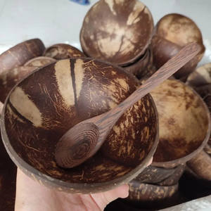 100% Handmade and Natural <b>Coconut</b> Shell Bowl for <b>Candle</b>/ <b>Coconut</b> Shell Salad Bowl With Engrave Laser Logo Made in Eco2go Vietnam - Product Image 6