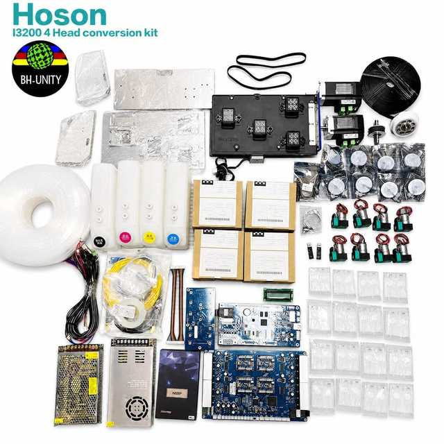 Hoson I3200 Printhead Conversion Full Upgrade Kit 4 Head Circuit Board Printer Retrofit Set for Inkjet Machine