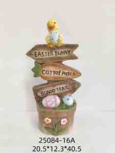 Conejo de Pascua de Resina Personalizado, Conejito de Pascua en Maceta con Letreros, Figuras Decorativas para el Hogar, Adornos de Pascua - Product Image 2