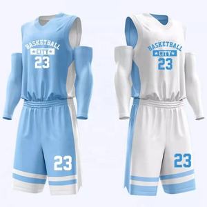 ชุดเครื่องแบบบาสเก็ตบอลแห้งเร็วเนื้อผ้าโพลีเอสเตอร์สำหรับผู้ใหญ่และชายและหญิงสีออกใหม่ - Product Image 4