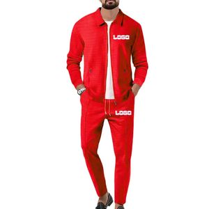 Survêtements de qualité supérieure en tissu gaufré à fermeture éclair, lavage à l'acide, 2 pièces, unisexe, respirant, léger, sportif, personnalisé - Product Image 6