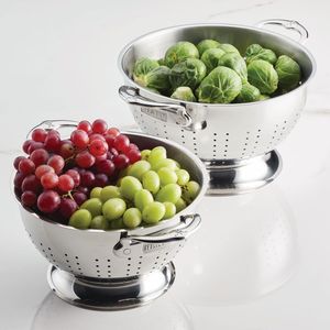 Passoire en métal à mailles en acier inoxydable profond de haute qualité pour filtrer le rinçage laver les pâtes légumes riz fruits - Product Image 5