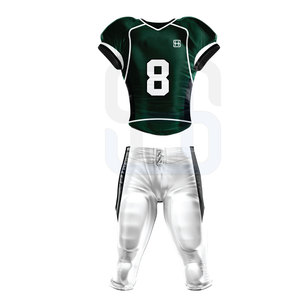 Uniforme de Fútbol Americano de Alta Calidad y Bajo Precio, Hecho de 100% Poliéster, Secado Rápido, Transpirable, Talla y Logotipo Personalizables - Product Image 1