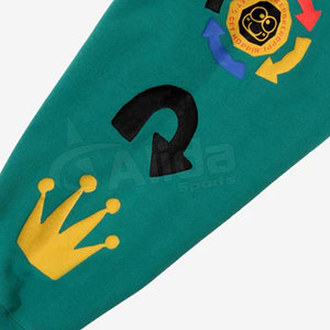 Suministro de fábrica Sudadera de cuello redondo con patrón sólido para hombre Jersey de invierno con estampado de hojaldre y capucha a la venta - Product Image 3