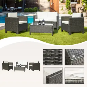 4pc Garden Furniture Outdoor Set Garden Patio Hotel Sectional Outdoor Sofa Outdoor Furniture Sofa Set Garden Chair Set