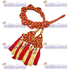 Chất lượng cao bán buôn thỏi cincture với vàng và đỏ chéo dây nhỏ tua sợi kim loại - Product Image 5