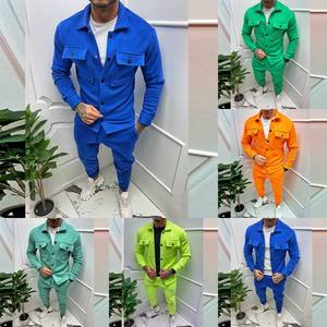 Ensembles décontractés pour hommes grande taille de haute qualité, automne-hiver, logo personnalisé, couleur unie, 100% coton, survêtement, nouveau design, vente en gros pour adultes - Product Image 4