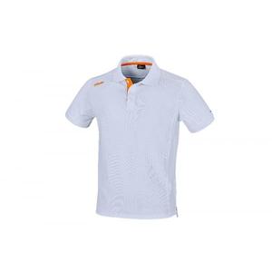 BETA Two-Button Jersey Cotton <b>Polo</b> Shirt <b>White</b> Workwear - Product Image 1