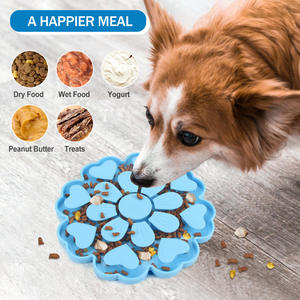 Cross-border Wholesale <b>Silicone</b> Pet Slow Food <b>Mat</b> Lick Slip Training Plate for Dogs and Cats Feeding Utensils - Product Image 2
