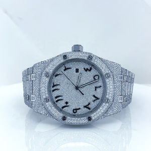 Reloj de Lujo con Diamantes Moissanite VVS, Estilo Hip Hop Unisex, Correa de Acero Inoxidable de 20 mm, Movimiento MIYOTA, Resistencia al Agua de 3 BAR - Product Image 4