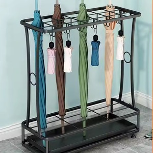 Tall metal <b>umbrella</b> <b>stand</b> for storing <b>umbrellas</b> in entryways halls foyers or office waiting room corners - Product Image 6
