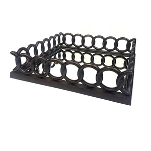 Bandeja de madera rectangular de diseño moderno para suministros de hotel y restaurante Bandejas de madera rectangulares para almacenamiento de desayuno - Product Image 4