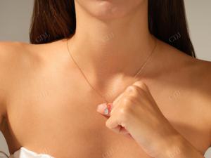 ชุดฝาที่มีคุณภาพสูงจี้เพชรโมอิสสำหรับผู้หญิงจี้เพชรโมอิสที่ตัดแพร์ชัดเจน VVS เครื่องประดับเพชรเม็ดเดี่ยว14K ชุบสีเหลืองทองแบบกำหนดเอง - Product Image 6