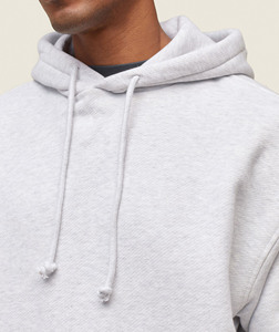 Qualité supérieure Luxe Poids lourd Solide Blanc Pull Hoodies & Sweatshirts 100% Coton Logo Personnalisé Drop Shoulder Hoodies Hommes - Product Image 6