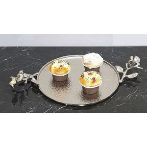 ถาดเสิร์ฟผลไม้รูปใบเมเปิ้ลแนววินเทจเครื่องครัวที่ทำจากโลหะเงินโดยของสะสมในบ้าน - Product Image 3