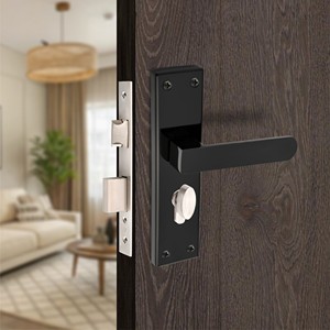 100% Chất lượng cao màu đen kẽm cửa xử lý giá tốt nhất Ấn Độ Thiết kế hiện đại cho nhà bếp nhà khách sạn phòng tắm cửa trượt Hot - Product Image 1