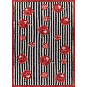 พรมขนสัตว์ทอลายเรียบอัลฮัมบรา สีเทาและสีดำ ลายพิมพ์-ADWL-13235 - Product Image 1