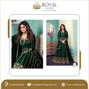 Vestido Anarkali de alta calidad, colección del Real Export - Product Image 3