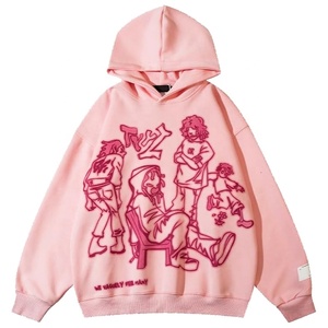 Sudadera con Capucha Rosa de Invierno de Manga Larga para Mujer con Logotipo Personalizado, Sudadera de Forro Polar Suave para Mujer - Product Image 1