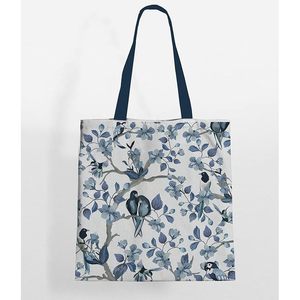 Bolsas de lona de algodón con diseño de pájaros del paraíso y cierre de cremallera - Product Image 4