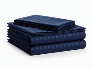Parure de draps rayés de qualité supérieure pour hôtel, ultra douce, durable, résistante aux plis, literie rayée pour la maison et le spa - Product Image 4