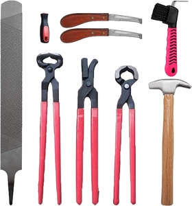 Kit d'outils de ferrage pour le soin des sabots de chien avec coupe-ongles, marteau, lime et brosse – Équipement vétérinaire durable - Product Image 1
