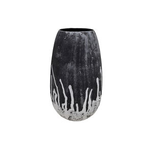 Vase à fleurs en métal fini marron pour salon, forme personnalisée, pot de fleurs, vase en métal pour décoration - Product Image 3