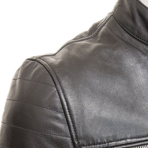 Veste en cuir de vache véritable pour homme personnalisable, couleur unie, streetwear, manches longues, veste d'hiver - Product Image 6
