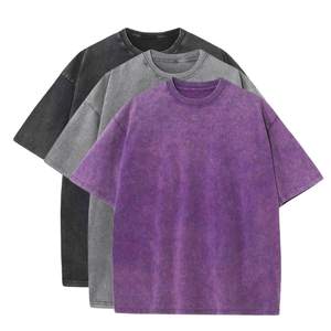 เสื้อยืดแขนสั้นทรงปกติเข้ารูปผ้าฝ้ายฟอกสีไซส์ใหญ่พิเศษระบายอากาศได้ดี - Product Image 3