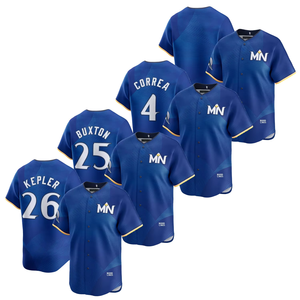 Camisetas de Béisbol Personalizadas Minnesota City Connect 2025 para Hombre, Tallas Grandes, con Logos Bordados, Uniformes Azules - Product Image 1
