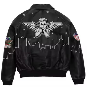 Veste bomber en molleton brodé en laine, lettre, veste varsity pour hommes, logo personnalisé OEM, vestes brodées - Product Image 4