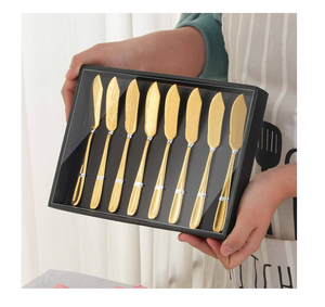 มีดตัดเนยแข็งแบบทองเหลืองใช้ในครัวไม้พายปาดเนยใช้ในครัวเรือน - Product Image 1