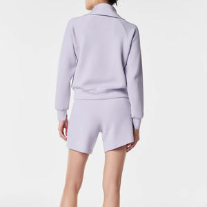 Sweat-shirt à demi-zip pour femme Ville Sports, nouvelle arrivée, en coton de bambou, sweat-shirt ample pour femme - Product Image 5