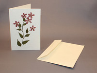 Tarjetas de Felicitación Hechas a Mano, Personalizadas, Ecológicas, Reciclables, de Papel de Algodón, con Flores Secas Reales para Navidad y Todas las Ocasiones, Acabado Mate