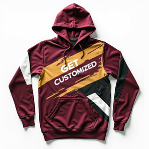 Sudadera con Capucha Estilo Urbano para Hombre, Sublimada, Duradera, Extragrande, Personalizable, 100% Poliéster, Mezcla de Algodón Básica, Suave y Cómoda - Product Image 1