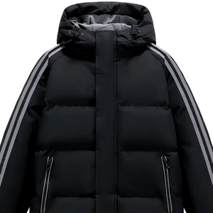 Chaqueta acolchada para hombre hecha a medida 2025, abrigo de invierno impermeable de alta calidad con decoración de piel, precio al por mayor - Product Image 1