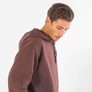 Pull à capuche en molleton 500 Gsm pour hommes, sweat à capuche en relief délavé, unisexe, épaule tombante pour l'hiver - Product Image 3