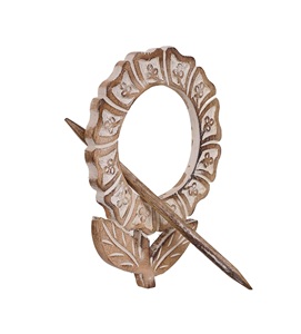Embrasse de rideau en bois lot de 2 en forme de tournesol Vintage rustique draperie retenue traditionnelle fenêtre support décoratif - Product Image 6